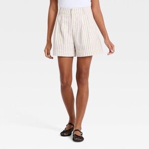 A New Day Linen Pleated Shorts